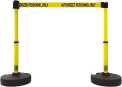 Banner Stakes - 42" High Plastic Pedestrian Barrier - 15' Long Rope - Industrial Tool & Supply