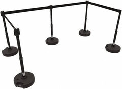Banner Stakes - 42" High Plastic Pedestrian Barrier - 15' Long Rope - Industrial Tool & Supply