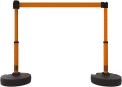 Banner Stakes - 42" High Plastic Pedestrian Barrier - 15' Long Rope - Industrial Tool & Supply