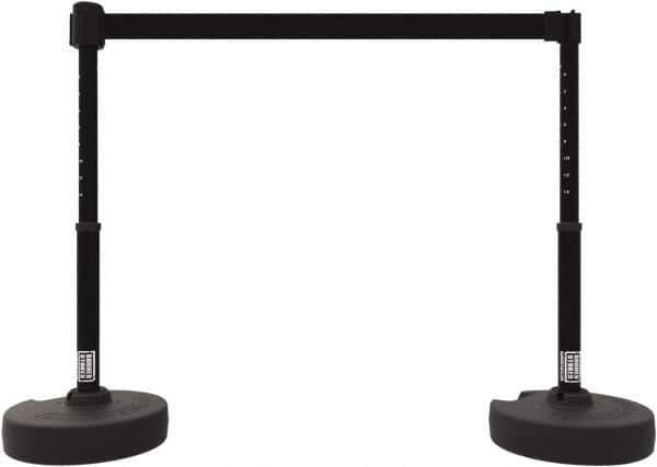 Banner Stakes - 42" High Plastic Pedestrian Barrier - 15' Long Rope - Industrial Tool & Supply