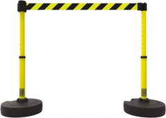 Banner Stakes - 42" High Plastic Pedestrian Barrier - 15' Long Rope - Industrial Tool & Supply