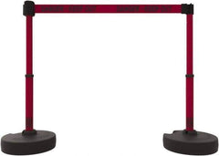 Banner Stakes - 42" High Plastic Pedestrian Barrier - 15' Long Rope - Industrial Tool & Supply