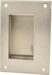 Hager - 3-1/2" Overall Width x 5" Overall Height, 3/4" Recess Depth, Recessed Pull - Stainless Steel, 3-1/16" Recess Height x 1-3/4" Recess Width, 2-13/16" Center to Center - Industrial Tool & Supply