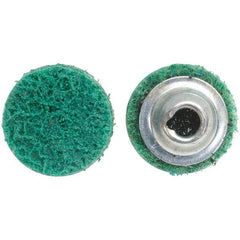 Norton - 4" Disc Diam, Aluminum Oxide Quick Change Disc - Type S Attaching System, Nonwoven, Green, Fine Grade, 15,000 RPM - Industrial Tool & Supply