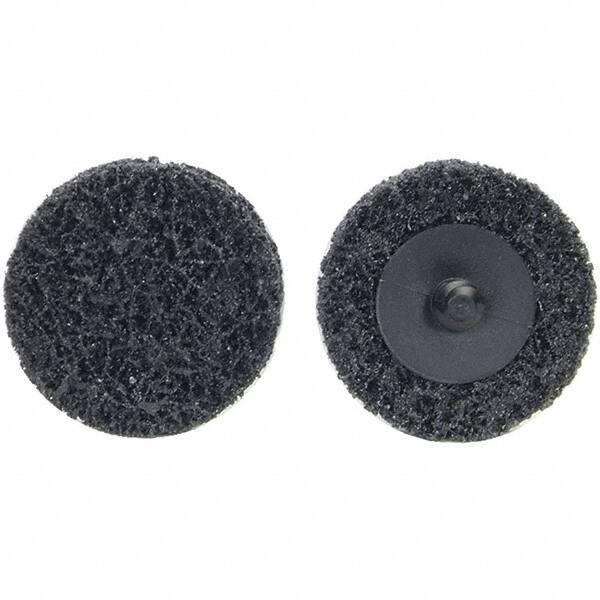 Norton - 4" Disc Diam, Aluminum Oxide Quick Change Disc - Type S Attaching System, Nonwoven, Black, Extra Coarse Grade, 15,000 RPM - Industrial Tool & Supply