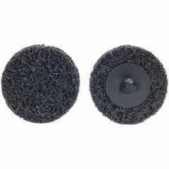 Norton - 4" Disc Diam, Aluminum Oxide Quick Change Disc - Type S Attaching System, Nonwoven, Black, Extra Coarse Grade, 15,000 RPM - Industrial Tool & Supply