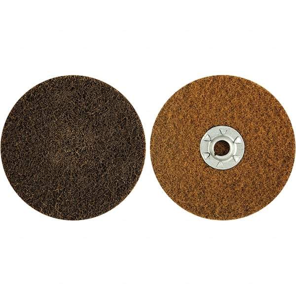 Norton - 5" Disc Diam, Aluminum Oxide Quick Change Disc - Type R Attaching System, Nonwoven, Brown, Coarse Grade, 12,000 RPM - Industrial Tool & Supply