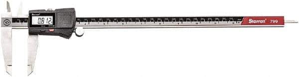 Starrett - 0 to 12" Range 0.0005" Resolution, Electronic Caliper - Stainless Steel with 2-1/2" Stainless Steel Jaws, RS232 Output - Industrial Tool & Supply