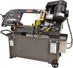 Dake - 9 x 12" Max Capacity, Manual Step Pulley Horizontal Bandsaw - 98 to 328 SFPM Blade Speed, 110 Volts, 45°, 1 hp, 1 Phase - Industrial Tool & Supply