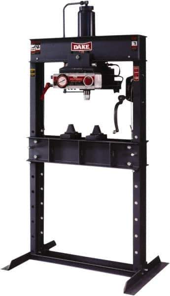 Dake - 75 Ton Air/Hydraulic Shop Press - 10" Stroke - Industrial Tool & Supply
