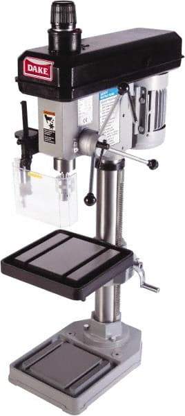 Dake - 18" Swing, Variable Speed Pulley Drill Press - Variable Speed, 1/2 hp, Single Phase - Industrial Tool & Supply