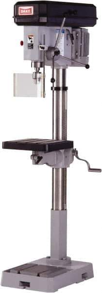 Dake - 18" Swing, Step Pulley Drill Press - 9 Speed, 2 hp, Single Phase - Industrial Tool & Supply