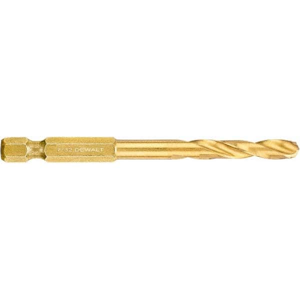 DeWALT - 7/32" High Speed Steel, 135° Point, Straight Shank Maintenance Drill Bit - Industrial Tool & Supply