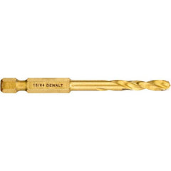 DeWALT - 13/64" High Speed Steel, 135° Point, Straight Shank Maintenance Drill Bit - Industrial Tool & Supply