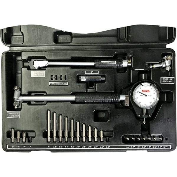 SPI - 23 Anvil, 0.7" to 6" Dial Bore Gage - 0.0005" Graduation, 10" Gage, Accurate to 0.0006", Alloy Steel Anvil - Industrial Tool & Supply