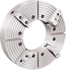 Samchully - 4 Jaw, 813mm Diam, Independent Manual Lathe Chuck - Plain Back Mount, Adjustable, 140mm Through Hole Diam, Cast Iron (Semi-Steel) - Industrial Tool & Supply