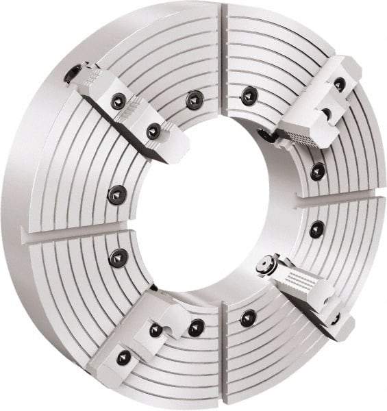 Samchully - 4 Jaw, 600mm Diam, Independent Manual Lathe Chuck - Plain Back Mount, Adjustable, 120mm Through Hole Diam, Cast Iron (Semi-Steel) - Industrial Tool & Supply