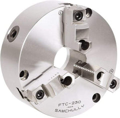Samchully - 3 Jaw, 1,000mm Diam, Self Centering Manual Lathe Chuck - Front Mount, Adjustable, 580mm Through Hole Diam, Forged Steel - Industrial Tool & Supply