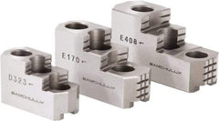 Samchully - 6" Max Chuck Diam Compatibility, Steel 1.5mm x 60° Serrated Hard Lathe Top Jaws - 2 Steps, 31mm Wide x 67mm Long x 41mm High - Industrial Tool & Supply