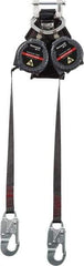Miller - 9' Long, 420 Lb Capacity, Spectra Webbing Fall Limiter - Aluminum Locking Snap Hook Connector, Aluminum Carabiner Connector with Integral Shock Pack, Black - Industrial Tool & Supply
