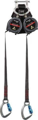 Miller - 12' Long, 420 Lb Capacity, Spectra Webbing Fall Limiter - Aluminum Captive Eye Carabiner Connection, Aluminum Carabiner Connector with Integral Shock Pack, Black - Industrial Tool & Supply