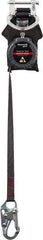 Miller - 6' Long, 420 Lb Capacity, Spectra Webbing Fall Limiter - Steel Locking Snap Hook Connector, Aluminum Carabiner Connector with Integral Shock Pack, Black - Industrial Tool & Supply