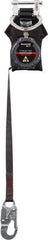 Miller - 6' Long, 420 Lb Capacity, Spectra Webbing Fall Limiter - Aluminum Locking Snap Hook Connector, Aluminum Carabiner Connector with Integral Shock Pack, Black - Industrial Tool & Supply