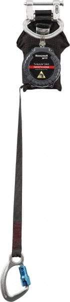 Miller - 6' Long, 420 Lb Capacity, Spectra Webbing Fall Limiter - Aluminum Captive Eye Carabiner Connection, Aluminum Carabiner Connector with Integral Shock Pack, Black - Industrial Tool & Supply