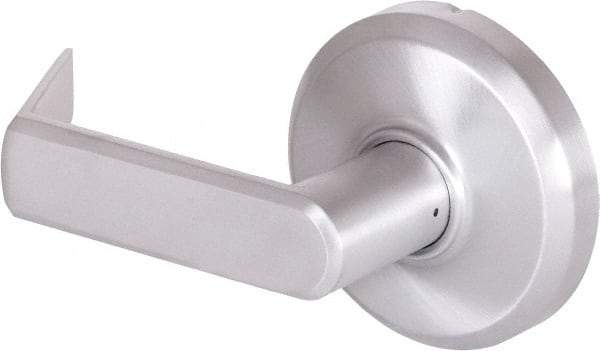 Stanley - Grade 2 Dummy Lever Lockset - 2-3/4" Back Set, Zinc, Satin Chrome Finish - Industrial Tool & Supply