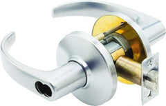 Stanley - Grade 1 Classroom Lever Lockset - 2-3/4" Back Set, Zinc, Satin Chrome Finish - Industrial Tool & Supply