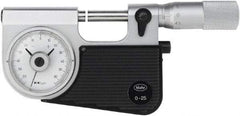 Mahr - 0 to 25mm Range, 0.001mm Graduation, Mechanical Indicating Micrometer - Accurate to 0.001mm, Carbide Measuring Face - Industrial Tool & Supply