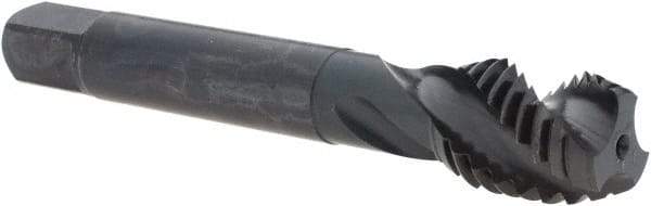 Emuge - 5/8-11 UNC 3 Flute 2B Modified Bottoming Spiral Flute Tap - Cobalt, Oxide Finish, 3-13/16" OAL, Right Hand Flute, Right Hand Thread, Series Enorm - Industrial Tool & Supply