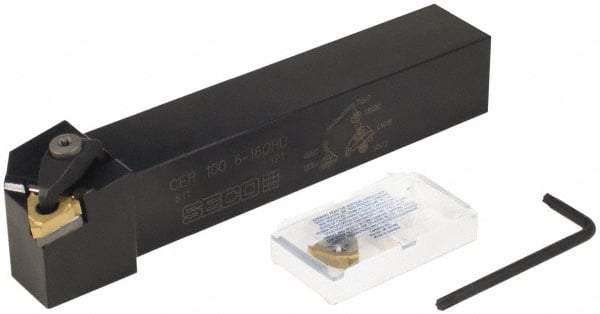 Seco - External Thread, 3/4" Shank Width Indexable Threading Toolholder - 16ER Insert Compatibility - Industrial Tool & Supply