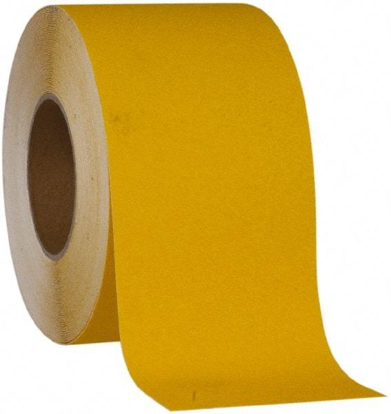 NMC - Yellow Solid Color Anti-Slip Vinyl Tape - 4" Wide x 60' Long x 0.02" Thick, General Traffic - Industrial Tool & Supply
