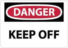 NMC - "Danger - Keep Off", 10" Long x 14" Wide, Rigid Plastic Safety Sign - Rectangle, 0.05" Thick, Use for Hazardous Materials - Industrial Tool & Supply