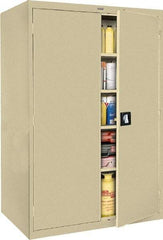 Sandusky Lee - 5 Shelf Locking Storage Cabinet - Steel, 46" Wide x 24" Deep x 72" High - Industrial Tool & Supply