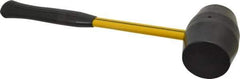NUPLA - 2 Lb Head Rubber Mallet - 16-1/2" OAL, 16-1/4" Long Fiberglass Handle - Industrial Tool & Supply