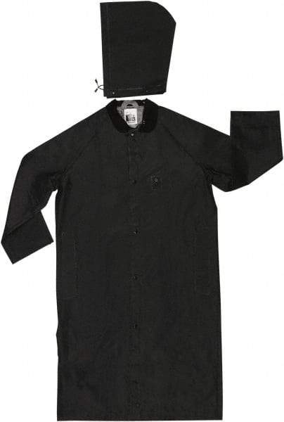 MCR Safety - Size M, Black, Rain Jacket - 2 Pockets - Industrial Tool & Supply