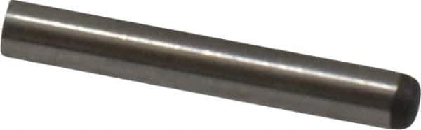 Made in USA - 2mm Diam x 14mm Pin Length 416 Stainless Steel Precision Dowel Pin - C 36-42 Hardness, 1 Beveled & 1 Rounded End - Industrial Tool & Supply