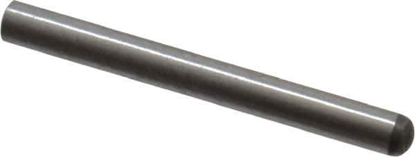 Made in USA - 2mm Diam x 20mm Pin Length 416 Stainless Steel Precision Dowel Pin - C 36-42 Hardness, 1 Beveled & 1 Rounded End - Industrial Tool & Supply