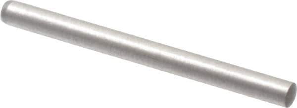 Made in USA - 2mm Diam x 24mm Pin Length 416 Stainless Steel Precision Dowel Pin - C 36-42 Hardness, 1 Beveled & 1 Rounded End - Industrial Tool & Supply