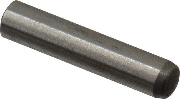 Made in USA - 2.5mm Diam x 12.5mm Pin Length 416 Stainless Steel Precision Dowel Pin - C 36-42 Hardness, 1 Beveled & 1 Rounded End - Industrial Tool & Supply