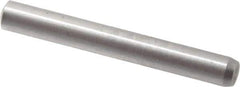 Made in USA - 2.5mm Diam x 20mm Pin Length 416 Stainless Steel Precision Dowel Pin - C 36-42 Hardness, 1 Beveled & 1 Rounded End - Industrial Tool & Supply