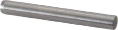 Made in USA - 3mm Diam x 24mm Pin Length 416 Stainless Steel Precision Dowel Pin - C 36-42 Hardness, 1 Beveled & 1 Rounded End - Industrial Tool & Supply
