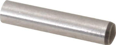 Made in USA - 4mm Diam x 20mm Pin Length 416 Stainless Steel Precision Dowel Pin - C 36-42 Hardness, 1 Beveled & 1 Rounded End - Industrial Tool & Supply