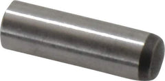 Made in USA - 6mm Diam x 20mm Pin Length 416 Stainless Steel Precision Dowel Pin - C 36-42 Hardness, 1 Beveled & 1 Rounded End - Industrial Tool & Supply
