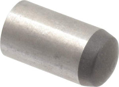 Made in USA - 8mm Diam x 16mm Pin Length 416 Stainless Steel Precision Dowel Pin - C 36-42 Hardness, 1 Beveled & 1 Rounded End - Industrial Tool & Supply