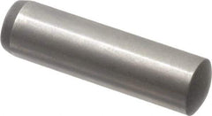Made in USA - 8mm Diam x 30mm Pin Length 416 Stainless Steel Precision Dowel Pin - C 36-42 Hardness, 1 Beveled & 1 Rounded End - Industrial Tool & Supply