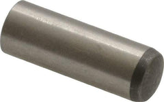Made in USA - 10mm Diam x 30mm Pin Length 416 Stainless Steel Precision Dowel Pin - C 36-42 Hardness, 1 Beveled & 1 Rounded End - Industrial Tool & Supply