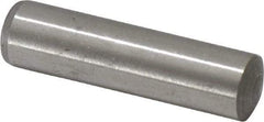 Made in USA - 10mm Diam x 40mm Pin Length 416 Stainless Steel Precision Dowel Pin - C 36-42 Hardness, 1 Beveled & 1 Rounded End - Industrial Tool & Supply